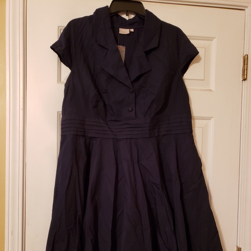 eShakti Navy Dress NWT